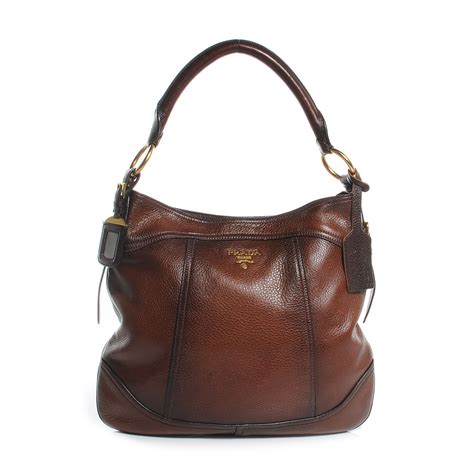 PRADA Cervo Antik Hobo Cacao Sfumato.